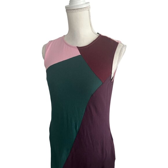 eSHAKTI Multicolor Colorblock A Line Dress Size 2 - Picture 5 of 5